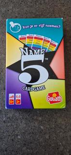 Name 5 cardgame, Ophalen, Zo goed als nieuw