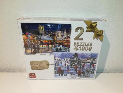 King Puzzel - Winter Collection - 2 x 1000 St. (nieuw) [A63], Hobby en Vrije tijd, Denksport en Puzzels, Nieuw, Legpuzzel, 500 t/m 1500 stukjes