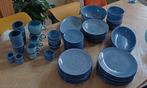 Blauw geglazuurd aardewerk servies Hema compleet, Antiek en Kunst, Ophalen