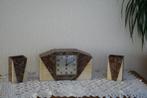 Mooie oud marmeren klokkenstel art deco, Antiek en Kunst, Antiek | Klokken, Ophalen of Verzenden