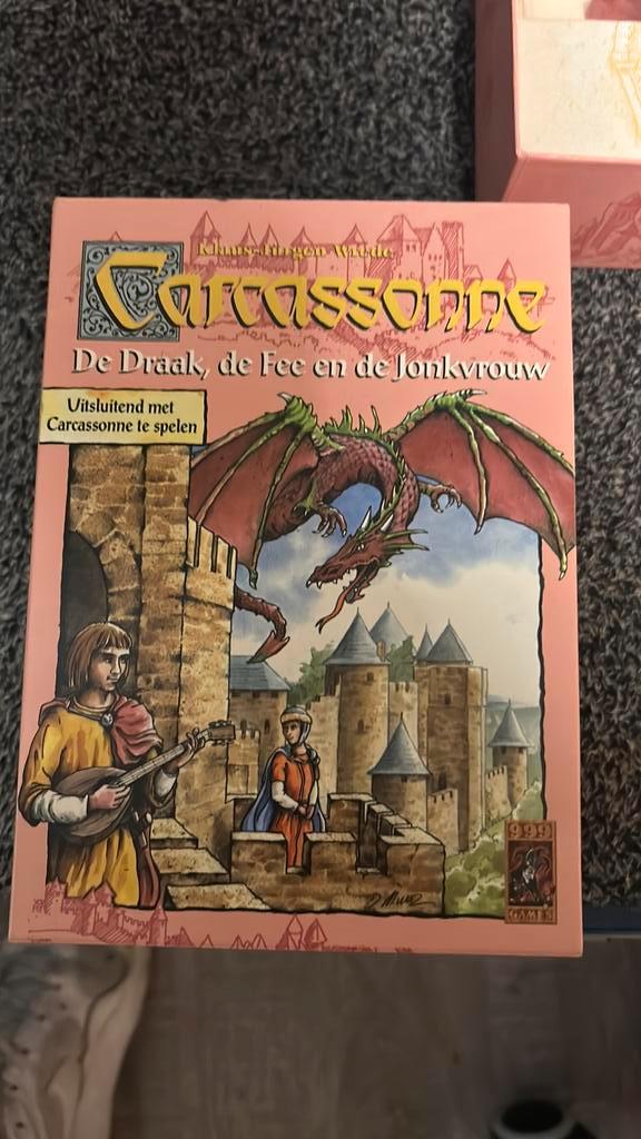 Carcassonne: De Draak, de Fee en de Jonkvrouw, Hobby en Vrije tijd, Gezelschapsspellen | Kaartspellen, Nieuw, Ophalen of Verzenden