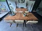 Eettafel Teak, Huis en Inrichting, Tafels | Eettafels, Ophalen, Gebruikt, Teakhout, 50 tot 100 cm