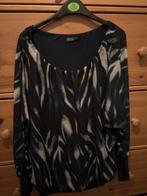 Zebra print blouse - Made in Italy, Verzenden, Zo goed als nieuw, Maat 38/40 (M), Zwart