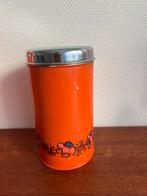 Oranje Beschuitblik met Bloemendesign, Ophalen of Verzenden, Gebruikt
