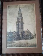 Martinitoren Groningen C. Brandenburg, Antiek en Kunst, Kunst | Etsen en Gravures, Ophalen of Verzenden