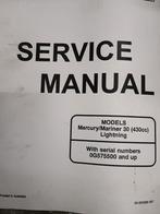 Mercury/Mariner 30 Service Manual, Watersport en Boten, Ophalen of Verzenden, Gebruikt, Boek of Waterkaart