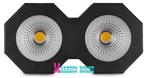 LED Stage Blinder, COB LED`s 2x 50 watt 2in1 LED spots, Stroboscoopeffect, Nieuw, Info@marbeco.nl, BeamZ