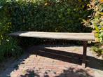 Tuinbank steigerhout en stalen X-poten, Tuin en Terras, Tuinbanken, Ophalen
