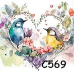 Servetten decoupage/bullet journal * vogels C569, Hobby en Vrije tijd, Knutselen, Verzenden, Nieuw, Materiaal