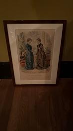 Modeplaat parijs 18 e eeuw, Antiek en Kunst, Ophalen of Verzenden