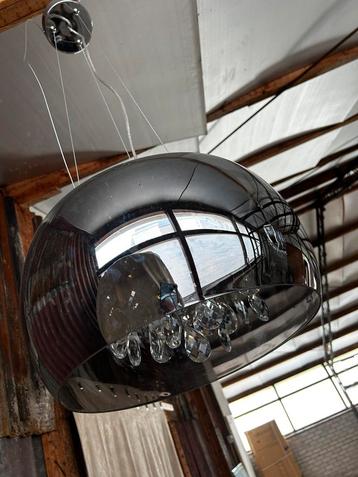 Leuke hanglamp met kristallen, antaciet beschikbaar voor biedingen