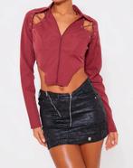 Bordeaux blouse met veters - Maat XS, Ophalen of Verzenden, Zo goed als nieuw, Maat 34 (XS) of kleiner, Rood