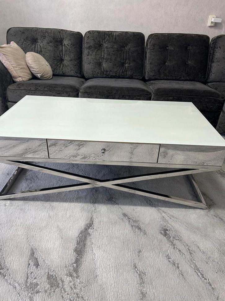 hoek bankstel, Huis en Inrichting, Tafels | Salontafels, Gebruikt, Minder dan 50 cm, 200 cm of meer, Rechthoekig, Ophalen