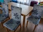 Eettafel + 4stoelen, Ophalen, 50 tot 100 cm, Zo goed als nieuw, Vijf personen of meer