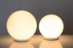 ✅ 2 MASSIVE sfeerbollen tafellampen Minimalisme ca. 1970, Gebruikt, Glas, Ophalen of Verzenden, Minimalisme - Seventies