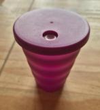 Tupperware Trendy bekers met rietjes deksel 330ML, Ophalen of Verzenden, Zo goed als nieuw, Paars, Beker of Kan