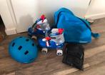 🛼 Complete set NIJDAM rolschaatsen 34 t/m 37 blauw jongen, Verstelbaar, Kinderen, Ophalen of Verzenden, Zo goed als nieuw