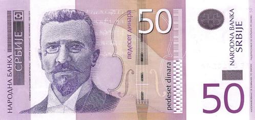 Servië - 50 Dinar 2005 serie AE 3913144 UNC -P#40, Postzegels en Munten, Bankbiljetten | Europa | Niet-Eurobiljetten, Joegoslavië
