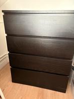 IKEA MALM Ladekast - Zwartbruin - 4 Lades, Huis en Inrichting, Kasten | Dressoirs, Ophalen, Overige materialen, Gebruikt, 50 tot 100 cm