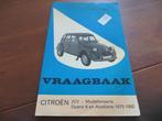 Vraagbaak Citroen 2CV, Citroen Dyane, Acadiane 1975-1982, Auto diversen, Ophalen of Verzenden