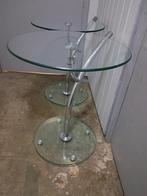 Bijzettafels van glas, Minder dan 55 cm, Gebruikt, Rond, Glas