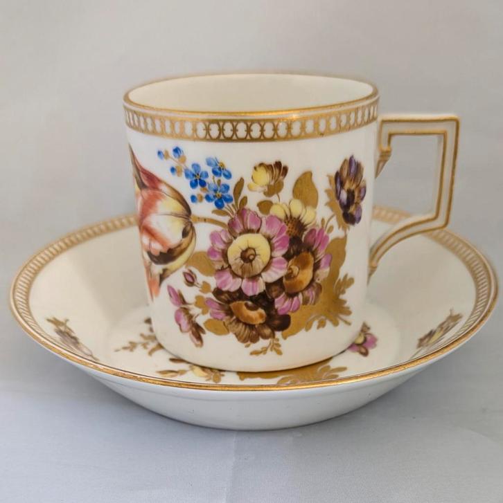 Antiek Meissen Porselein Kop en Schotel, Antiek en Kunst, Antiek | Servies los, Ophalen of Verzenden