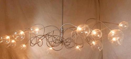 Harco loor design lamp big bubbles 14 kristalheldere bollen, Huis en Inrichting, Lampen | Hanglampen, Zo goed als nieuw, 75 cm of meer