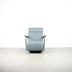 1x  Leolux Scylla Hoog Turquoise/Grijs Stof + Grijs Leer, Niet ingevuld, Niet ingevuld, 75 tot 100 cm, Ophalen of Verzenden