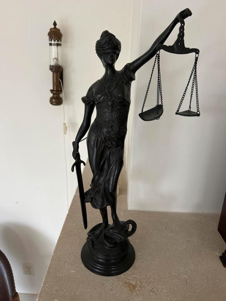 Justitia Beeld - brons - 40cm, Antiek en Kunst, Kunst | Beelden en Houtsnijwerken, Ophalen