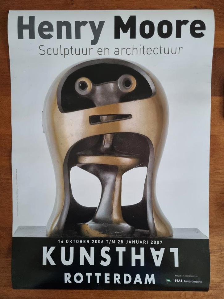 Poster Henry Moore tentoonstelling Kunsthal 2006, Verzamelen, Posters, Zo goed als nieuw, Overige onderwerpen, A1 t/m A3, Rechthoekig Staand