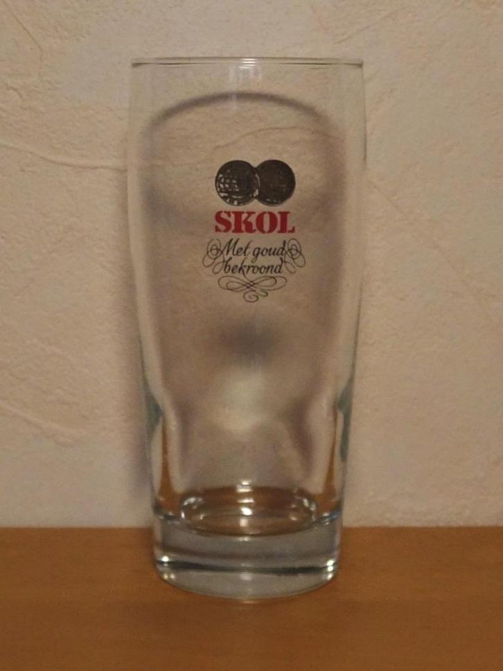 Skol bierglas, Verzamelen, Biermerken, Zo goed als nieuw, Glas of Glazen, Overige merken, Ophalen of Verzenden