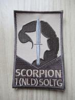 Mouwembleem Korps Commandtroepen 1 (NLD) SOLTG “Scorpion", Embleem of Badge, Nederland, Landmacht, Verzenden