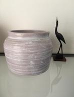 Vintage jaren’50 ambachtelijk terracotta pot uniek design, Binnen, Ophalen of Verzenden, Zo goed als nieuw, Overige vormen