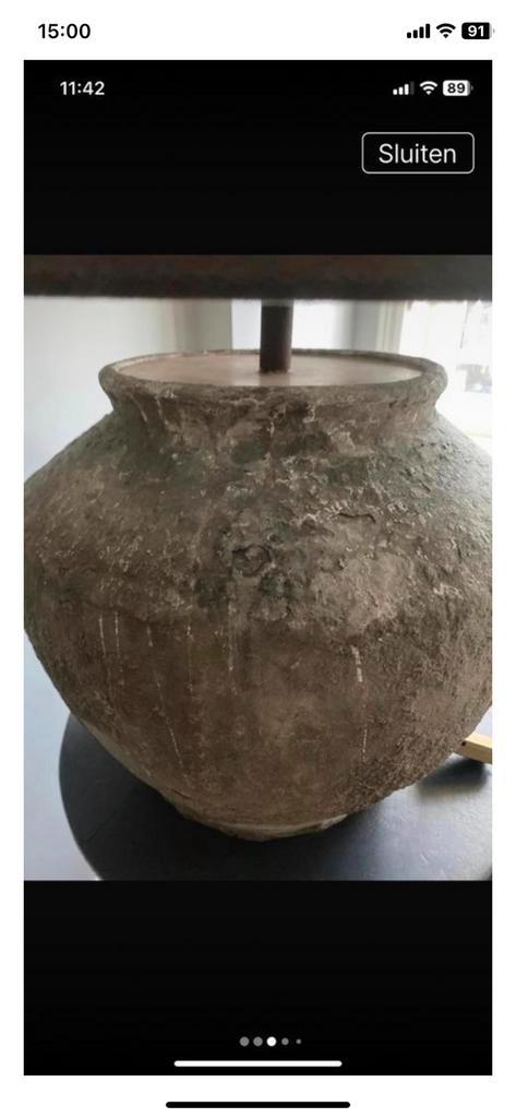 Kruiklamp XXL, Huis en Inrichting, Lampen | Lampenkappen, Zo goed als nieuw, 50 cm of meer, Rond, Grijs, Ophalen