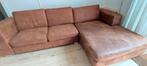 microleder bruine bank, Huis en Inrichting, Banken | Bankstellen, Gebruikt, Hoekbank, Leer, Ophalen of Verzenden