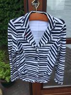 Blauw / wit gestreept jasje l  Witteveen maat L, Ophalen of Verzenden, Zo goed als nieuw, Maat 38/40 (M), Blauw