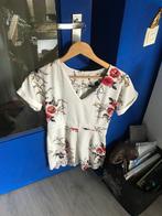 Leuke witte jumpsuit met bloemenprint, Verzenden, Gedragen, Maat 36 (S), Wit