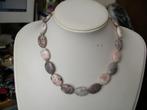 Een mooie Gemeleerde Jaspis edelstenen ketting, Sieraden, Tassen en Uiterlijk, Antieke sieraden, Verzenden, Overige materialen