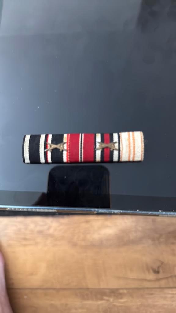 Fraaie originele Feldspange van 4 medailles Duits WO2, Verzamelen, Militaria | Tweede Wereldoorlog, Lintje, Medaille of Wings