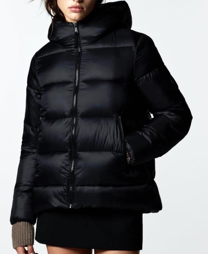 Zara zwart gewatterde jack jas winterjas thermo maat M, Kleding | Dames, Jassen | Winter, Nieuw, Maat 38/40 (M), Zwart, Ophalen of Verzenden