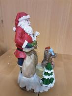 Kerstman beeld met decoratie en waxinelicht houder., Diversen, Kerst, ., Ophalen of Verzenden, Zo goed als nieuw, .