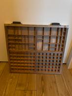 Antieke houten letterbak Croon - 57 x 52 cm - vintage, Ophalen