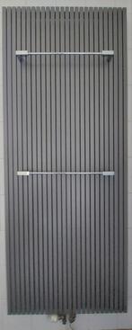 Design badkamerradiator Vasco grijs metallic - T.e.a.b., 60 tot 150 cm, 800 watt of meer, 80 cm of meer, Zo goed als nieuw