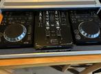 Pioneer 2x CDJ 350 -  DJM 250 mk2 - Hard Flightcase, Muziek en Instrumenten, Dj-sets en Draaitafels, Ophalen, Zo goed als nieuw