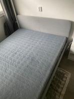 Bedframe + matras + matrastopper, Huis en Inrichting, Slaapkamer | Bedden, Ophalen, Wit, Tweepersoons, 140 cm