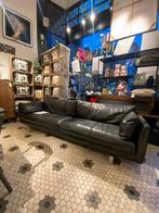 Elegante Montis bank - Zwart leer, Huis en Inrichting, Ophalen, 250 tot 300 cm, Zo goed als nieuw, Rechte bank