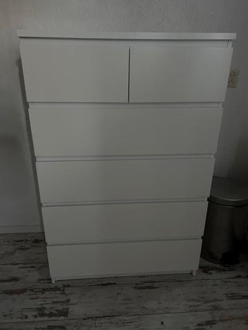 Witte ikea Kledingkast met 6 Lades beschikbaar voor biedingen