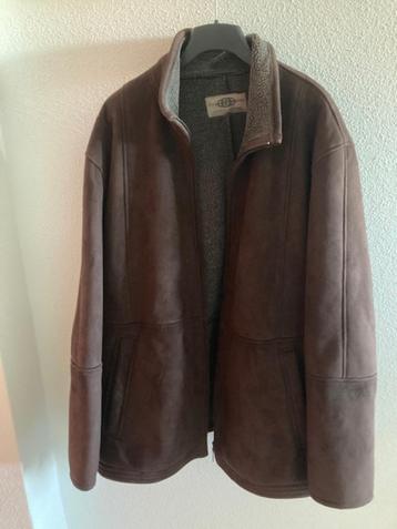 Te koop: Z.G.A.N. gevoerde bruin suede-leren herenjas, L. beschikbaar voor biedingen