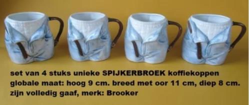 set van 4, de wereldberoemde BROOKER onderbroek mokken, Verzamelen, Retro, Overige typen, Ophalen of Verzenden