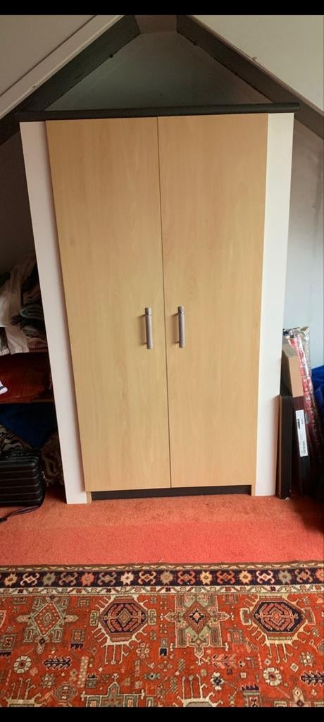 Kinder kamer Bed half hoog/ kledingkast/ bureau, Ophalen, Gebruikt, 50 tot 100 cm, Minder dan 100 cm